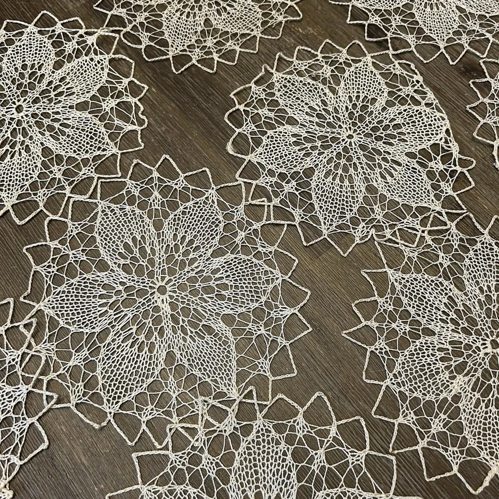 Antique Handmade Crochet Lace Doilies Lot 15 Matching Floral 8-9